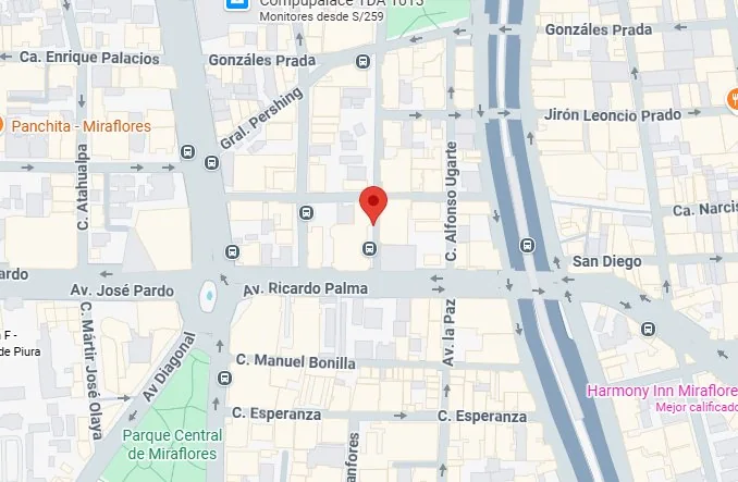 Mapa de ubicación de LongPort: Gral. Suárez 151, Miraflores, Lima